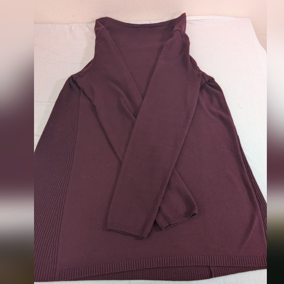 J Jill Maroon Long Sleeve Sweater Tunic Dress Medium - Picture 8 of 8
